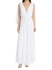 La Capa Plissé Maxi Dress