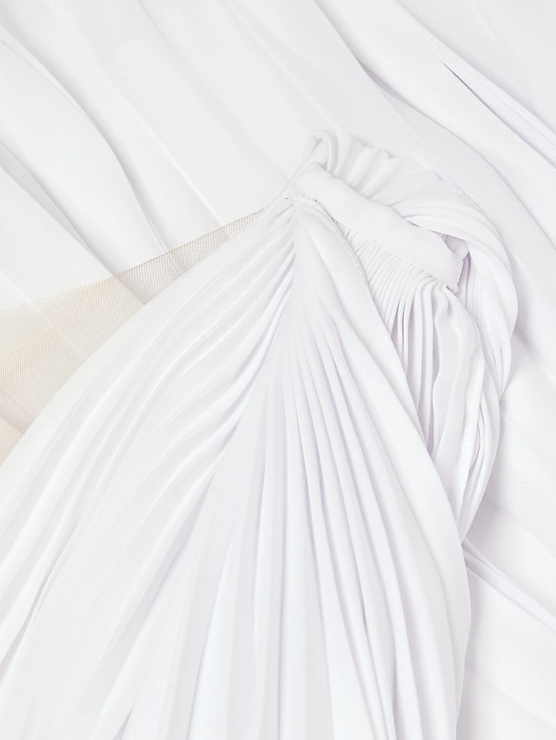 La Capa Plissé Maxi Dress