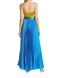 Elodie Pleated Cut-Out Gown