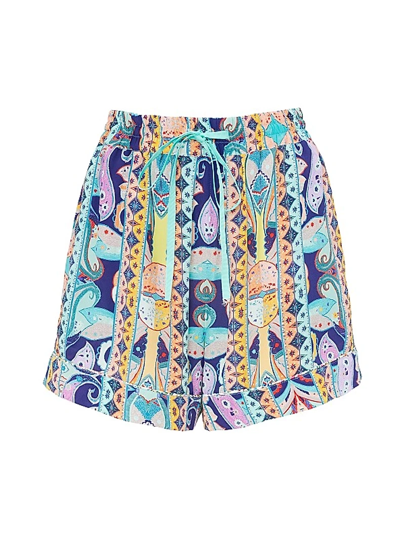 Clea Silk Crepe Shorts