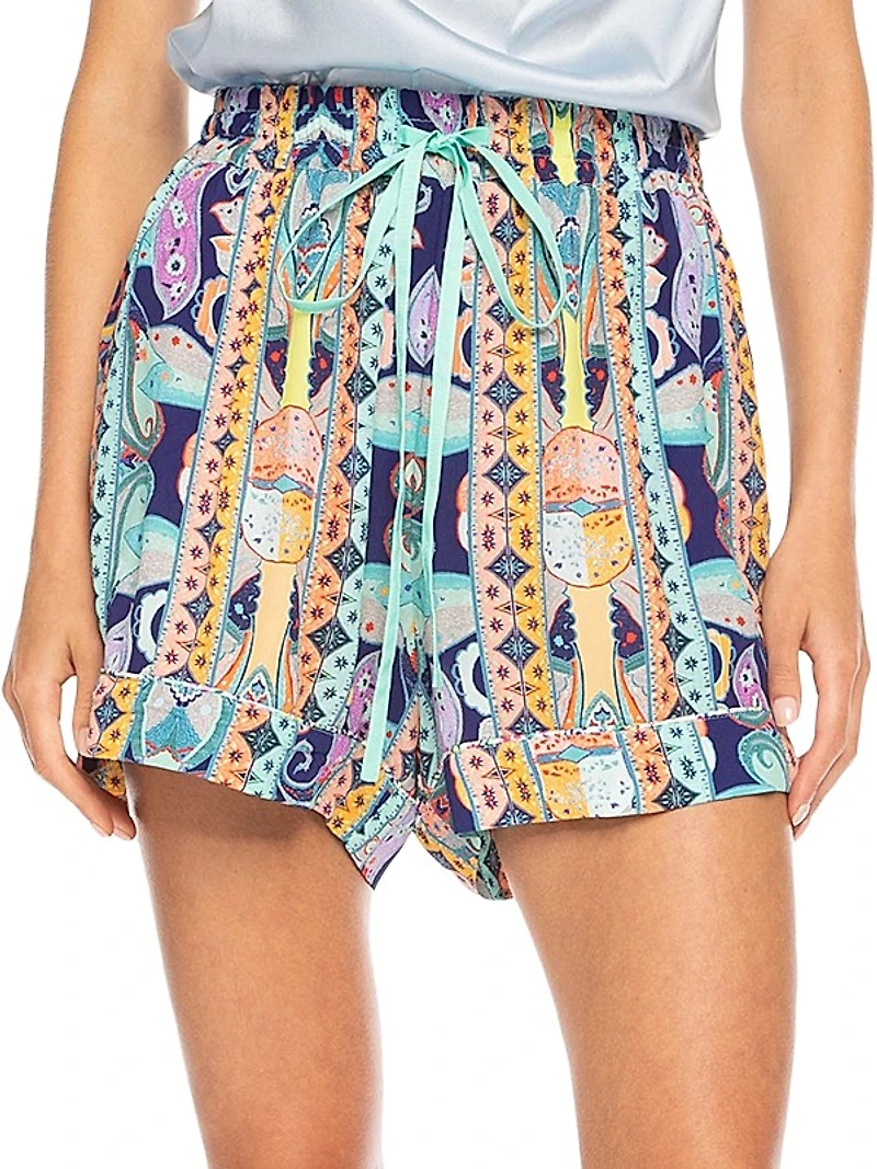 Clea Silk Crepe Shorts