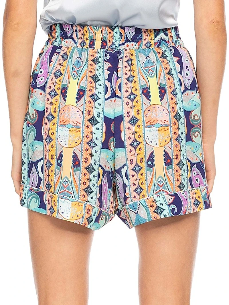 Clea Silk Crepe Shorts