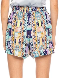 Clea Silk Crepe Shorts