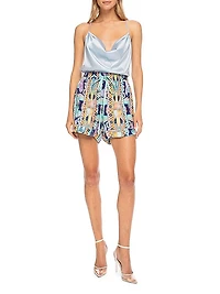 Clea Silk Crepe Shorts