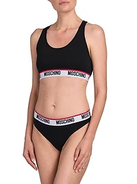 Logo Band Sports Bra