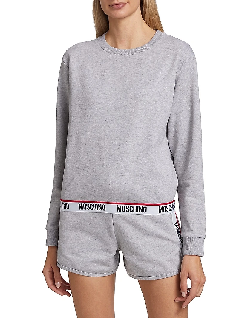 Core Logo-Hem Crewneck Sweatshirt