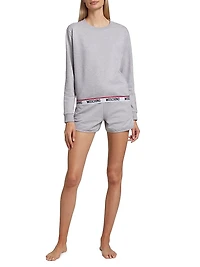 Core Logo-Hem Crewneck Sweatshirt
