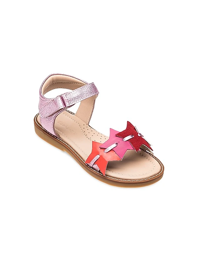 Baby's, Little Girl's & Girl's Stars Leather Sandals