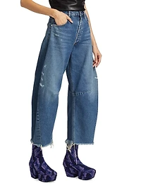 Horseshoe Straight Wide-Leg Jeans