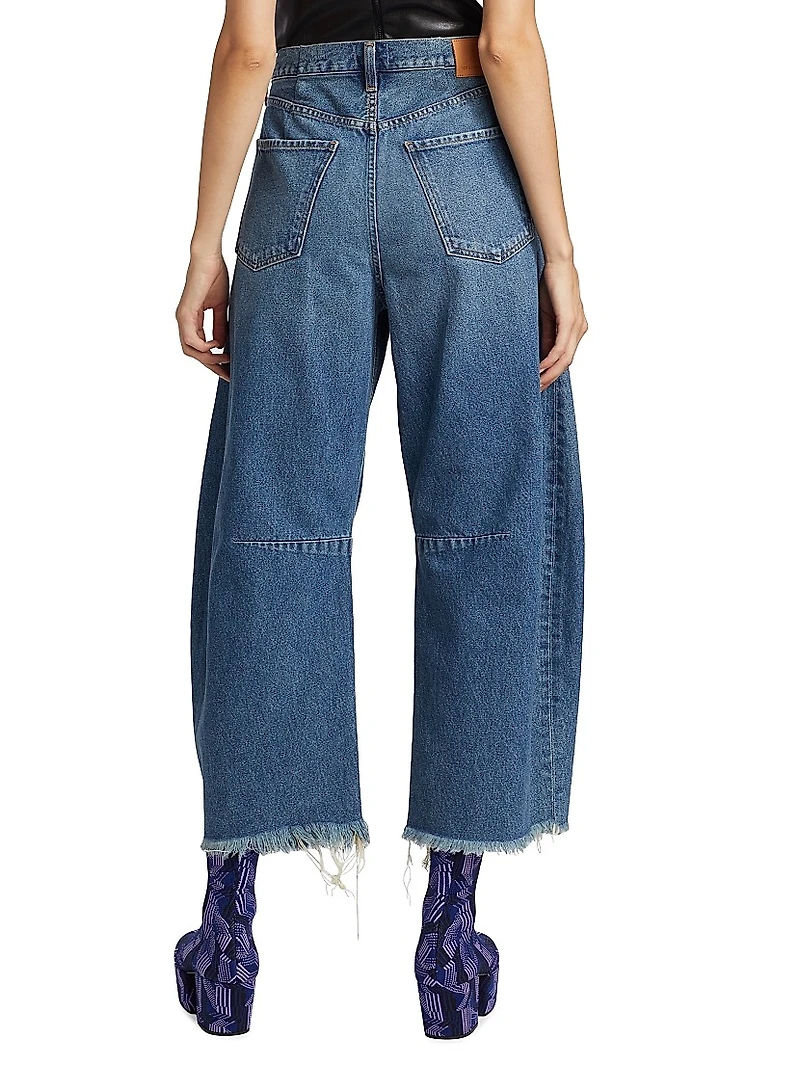 Horseshoe Straight Wide-Leg Jeans