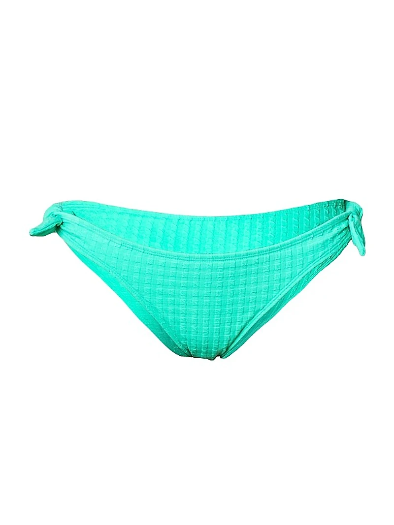 Textured Bow Bikini Bottom