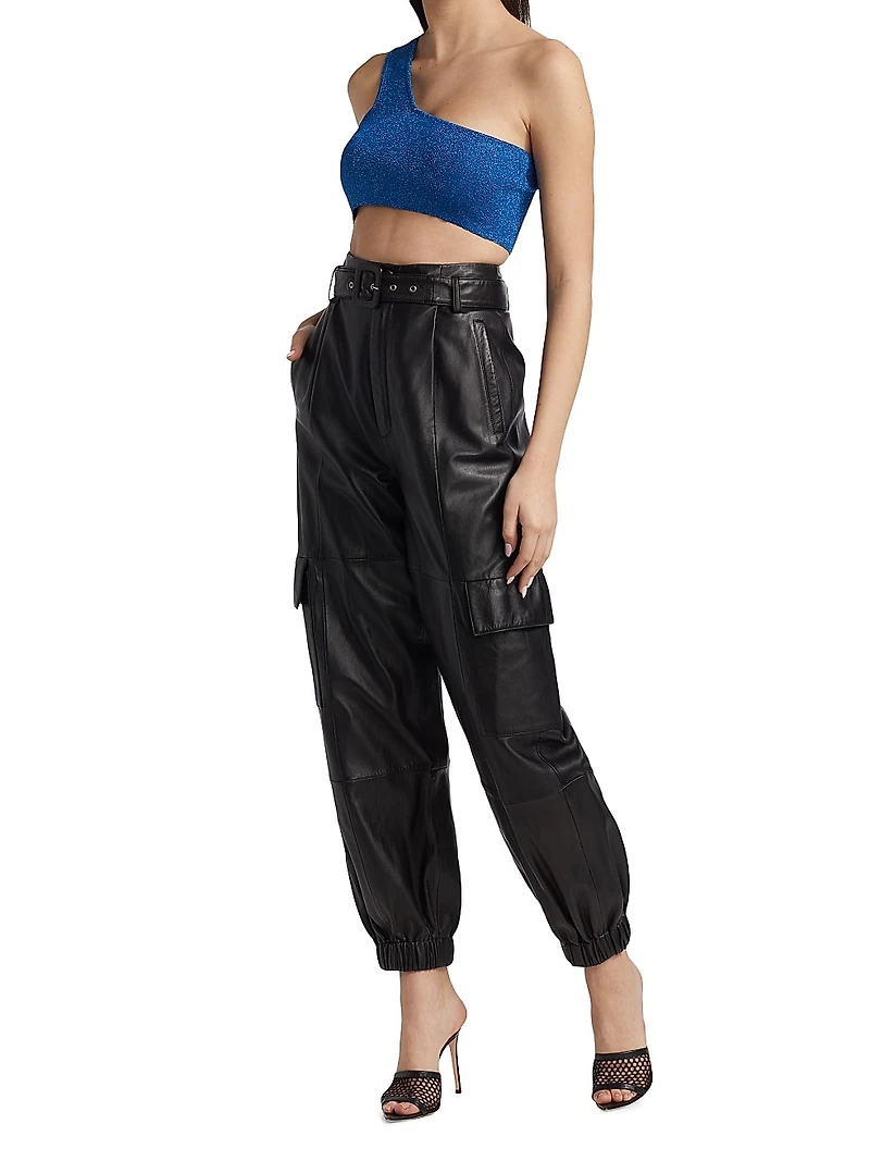 Jo Asymmetric Knit Crop Top