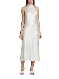 Cova Satin Sleeveless Midi-Dress