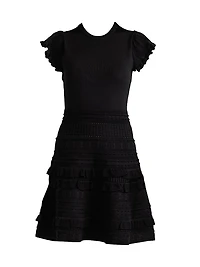 Sofie Frill-Trimmed Knit Minidress
