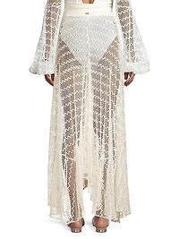 Sheer Lace Beach Skirt