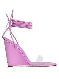 Clara PVC & Leather Wedge Sandals