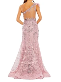 Embellished Lace Mermaid Gown