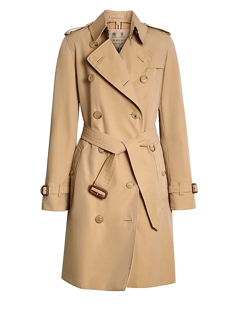 Kensington Belted Double-Breasted Trench Coat