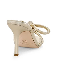Margi Bow Metallic Leather Sandals
