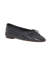 Landrey Woven Leather Ballet Flats