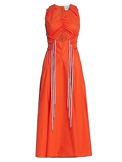 Jackson Cut-Out Drawstring Midi-Dress