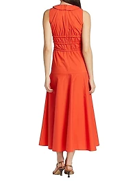 Jackson Cut-Out Drawstring Midi-Dress
