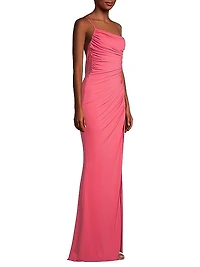 Winnipeg One-Shoulder Ruched Gown