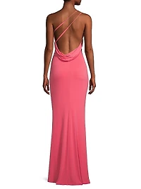 Winnipeg One-Shoulder Ruched Gown