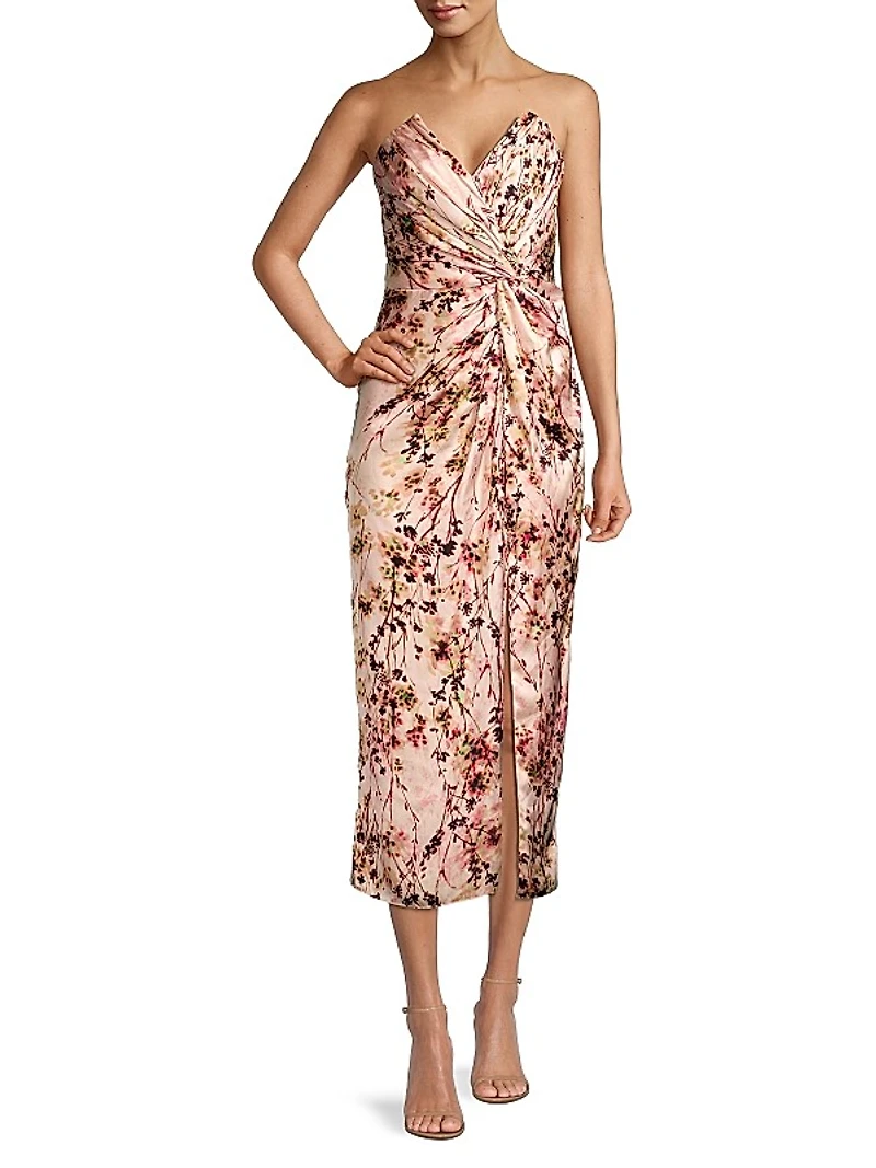 Come On Home Floral Midi-Dress