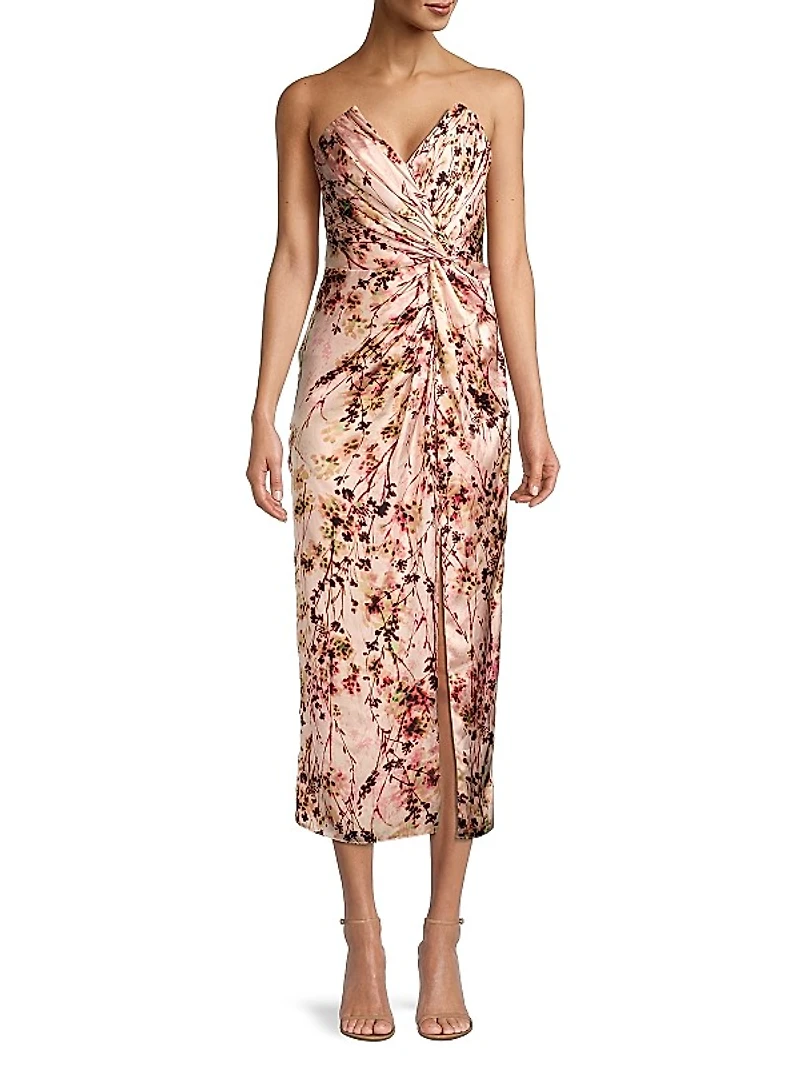 Come On Home Floral Midi-Dress