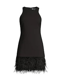Cami Feather-Hem Minidress