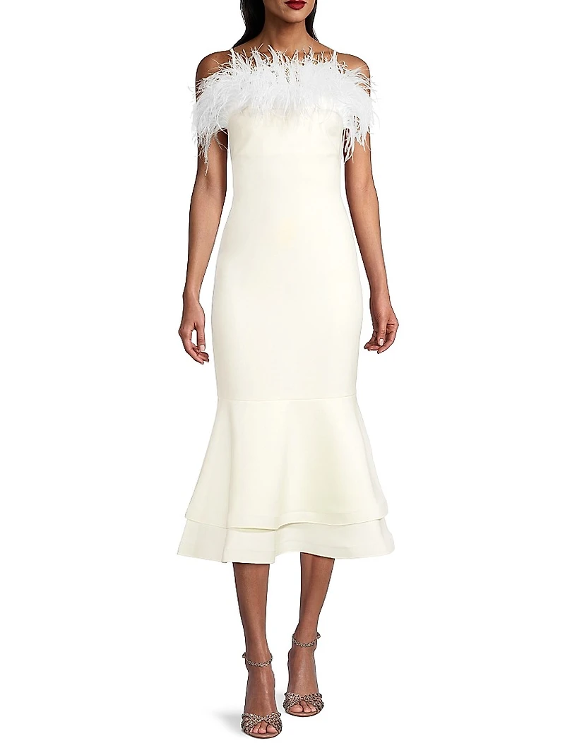 Feather Midi Aurora Dress