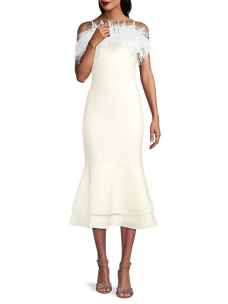 Feather Midi Aurora Dress