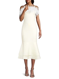 Feather Midi Aurora Dress