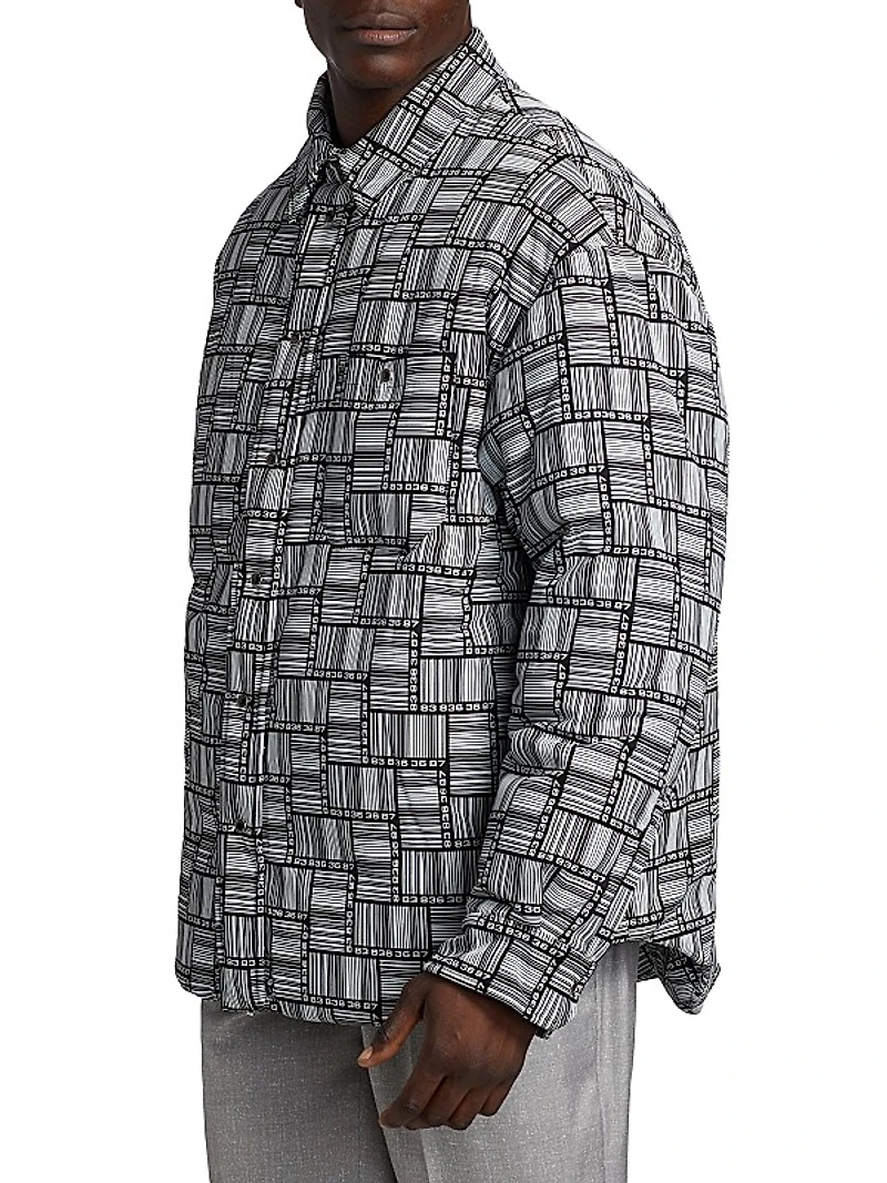 Barcode Monogram Puffer Jacket