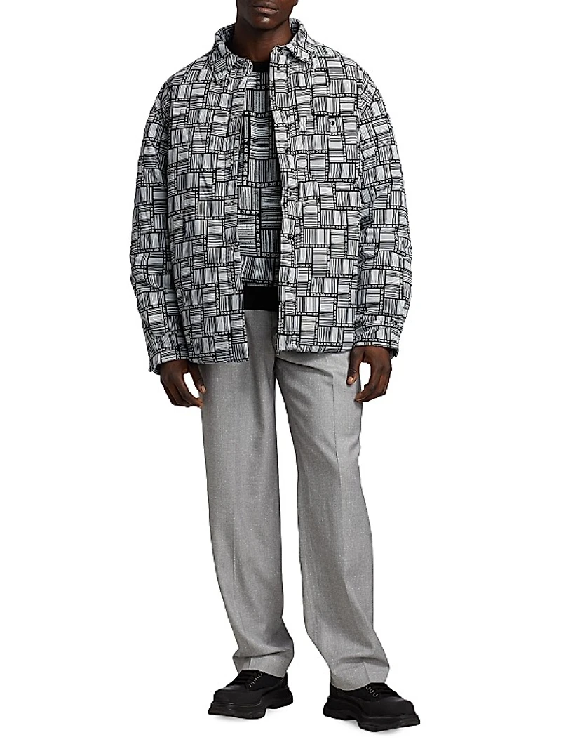 Barcode Monogram Puffer Jacket