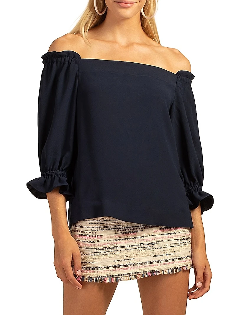 Equinox Ruffled Chiffon Top