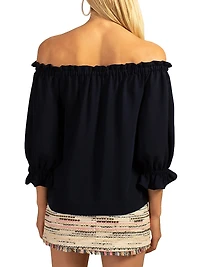 Equinox Ruffled Chiffon Top