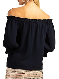 Equinox Ruffled Chiffon Top