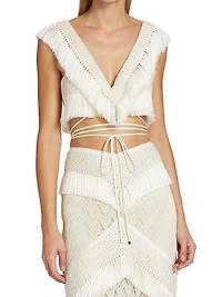 Fringe Trim Crop Top