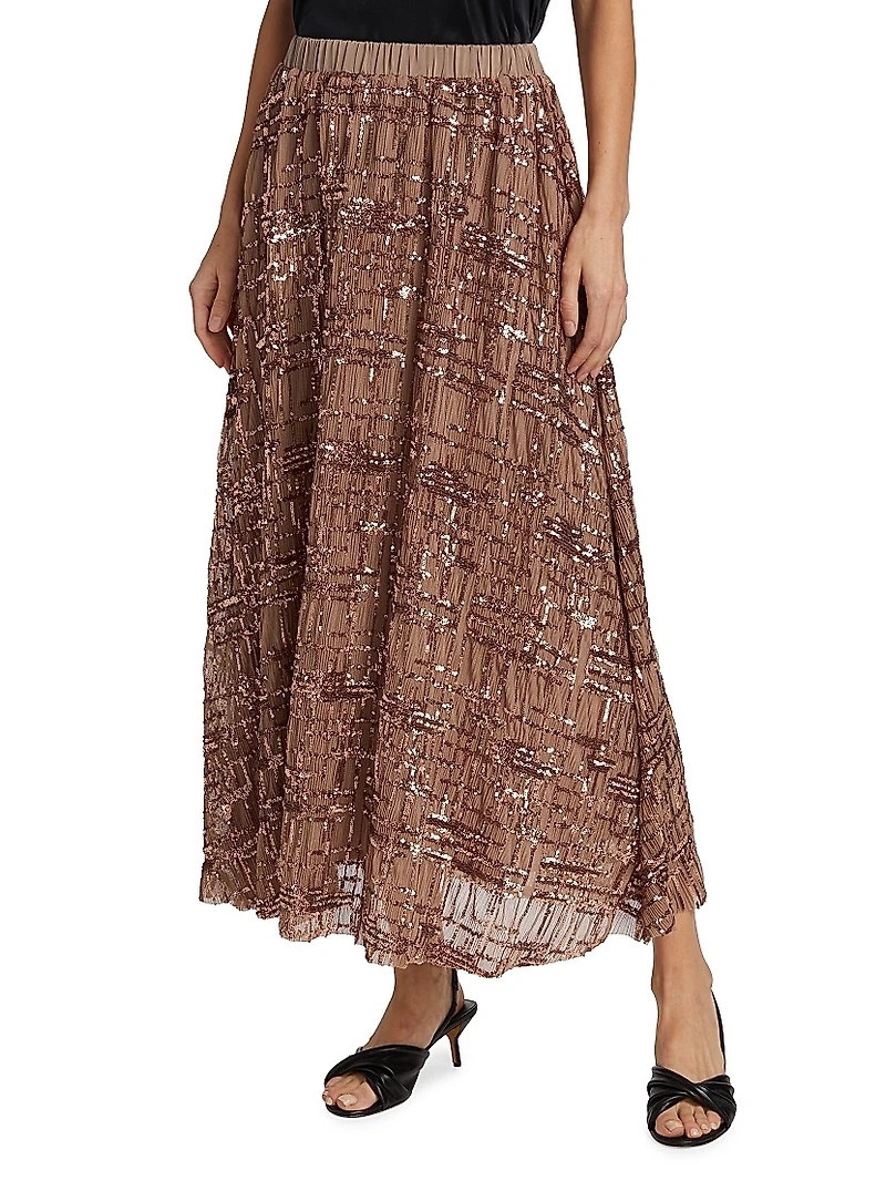 Romi Embellished Midi-Skirt