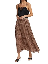Romi Embellished Midi-Skirt