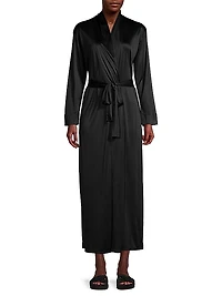 Enchant Long Satin Robe