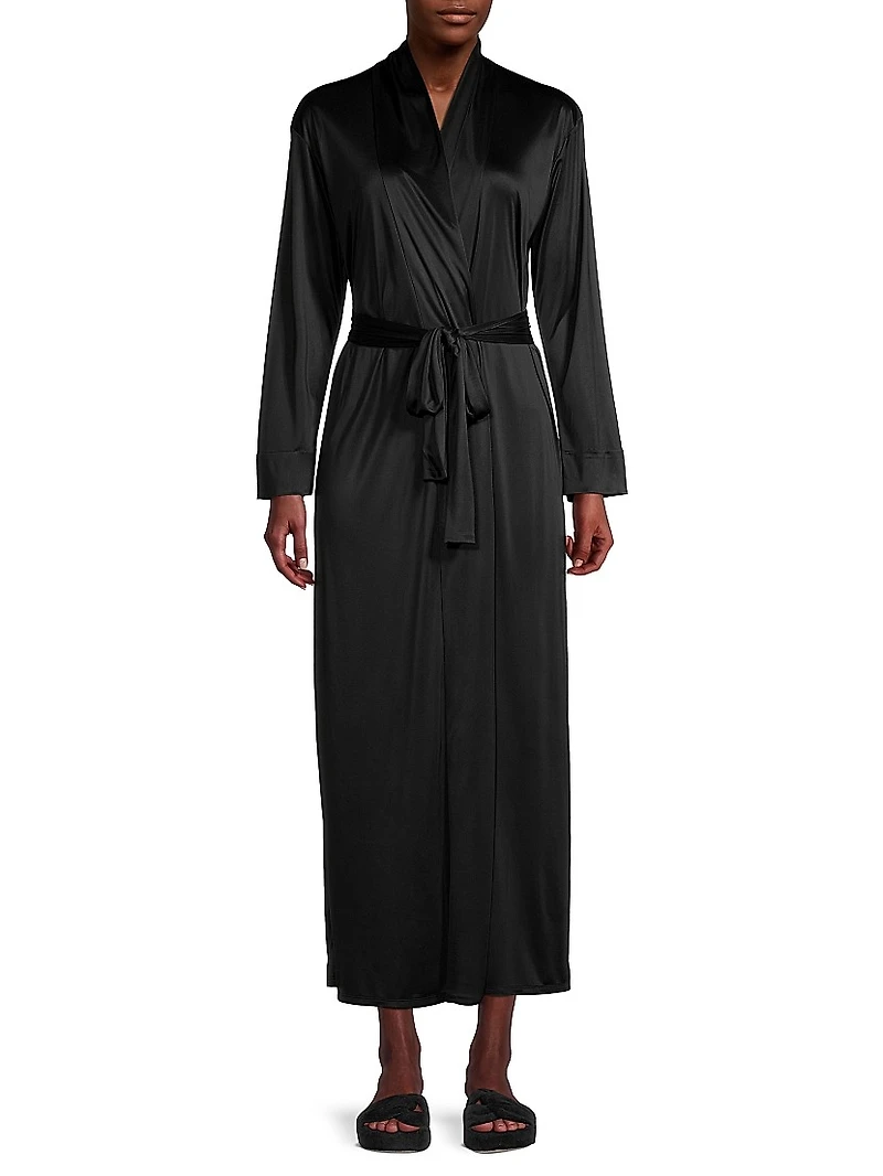Enchant Long Satin Robe