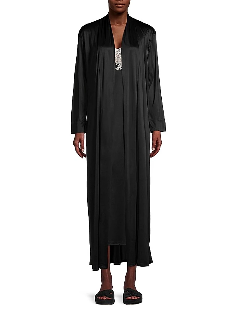 Enchant Long Satin Robe