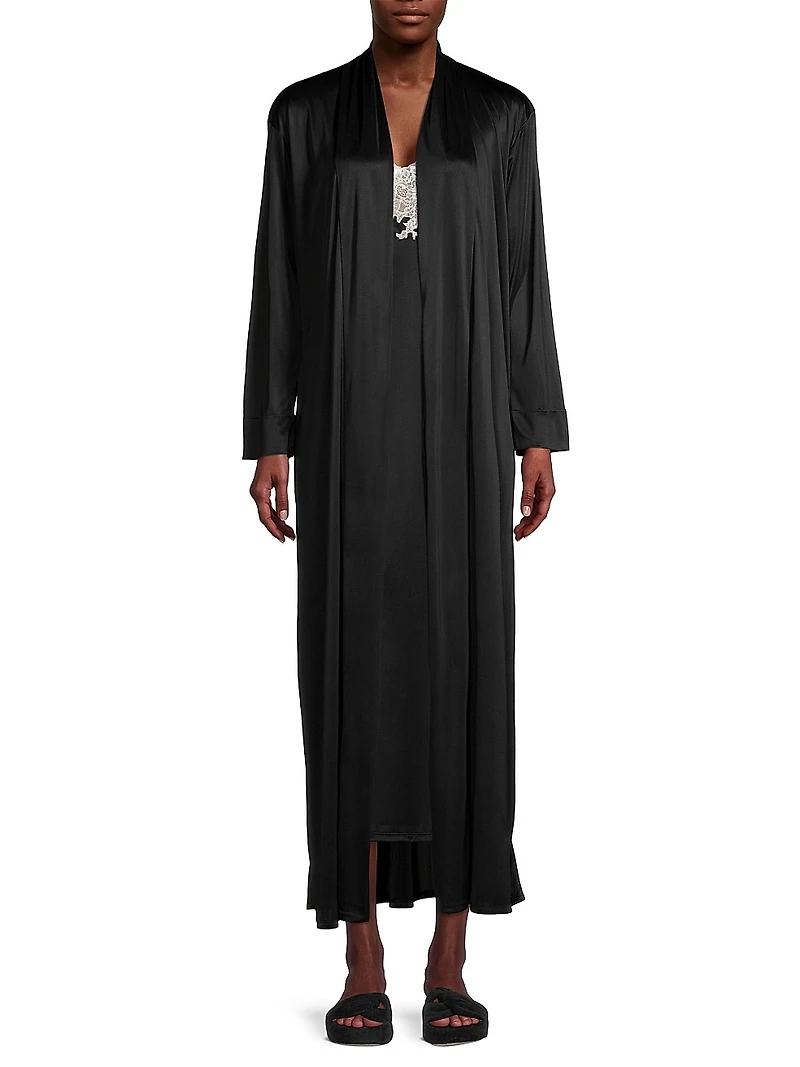 Enchant Long Satin Robe