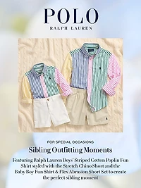 Little Boy's Stretch Twill Shorts