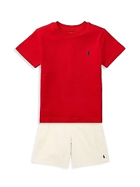 Little Boy's Stretch Twill Shorts