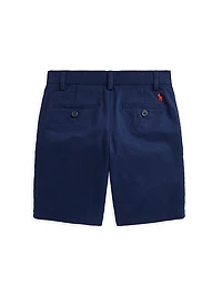 Little Boy's Straight-Fit Stretch Twill Shorts