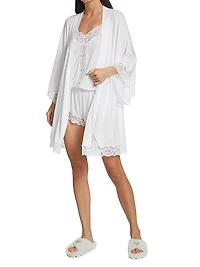 Mariana Modal Lace-Trim Robe